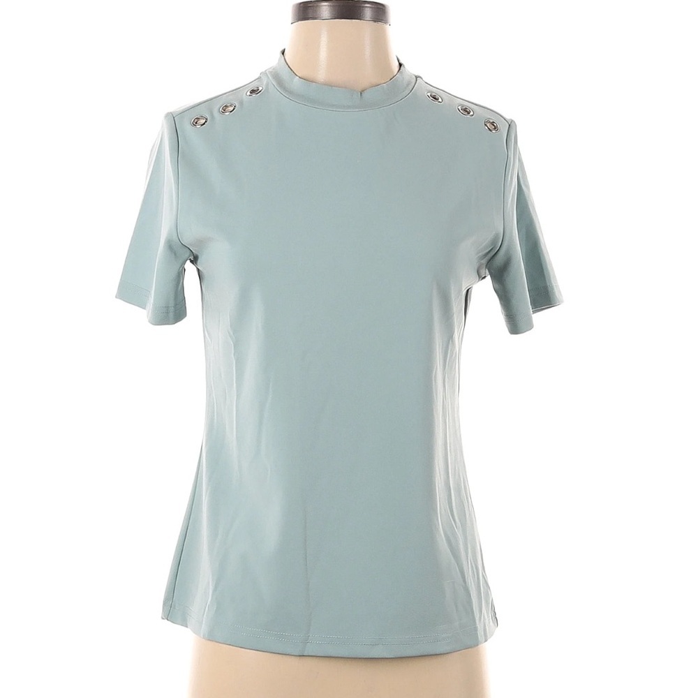 MOTF Premium Teal Grommet Eyelet T-Shirt Short Sleeve | Size M | Pre-Loved